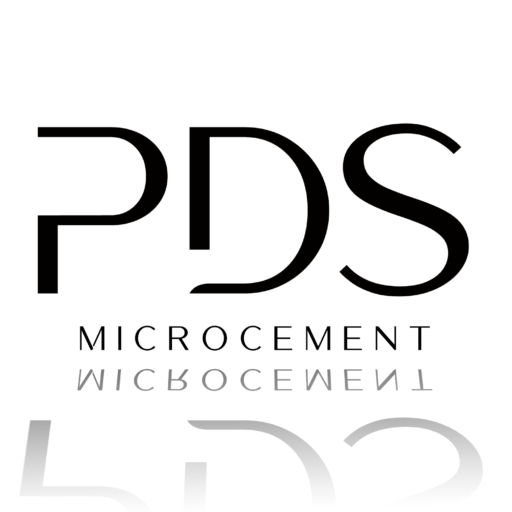 Logotyp för PDS Microcement – modern och stilren design som representerar professionella tjänster inom microcement i Stockholm och Uppsala